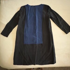 Madewell Black and Navy Long Sleeve Dress